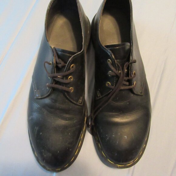 Mens Vtg Dr Martens 14046 Lace Up Loafers / Shoes Sz 12 Black